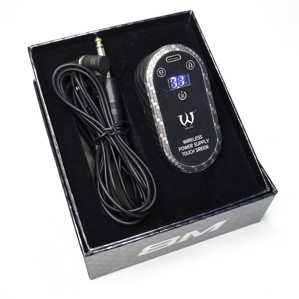 Бездротовий блок живлення AVA W8 для тату машинки (тату акумулятор, power bank 1900 мАг)