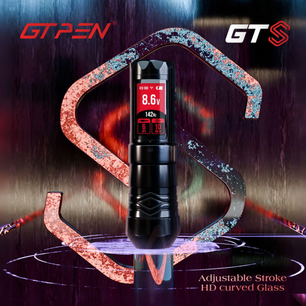 Бездротова тату-машинка AVA GTS Срібна ( хід голки 2,0-4,5мм)