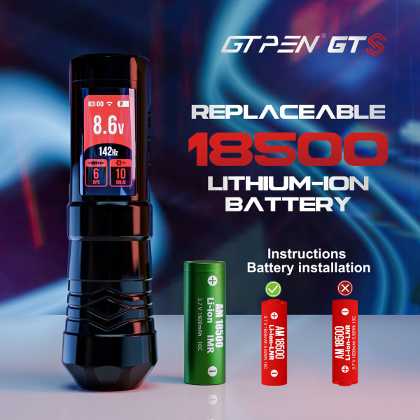 Бездротова тату-машинка AVA GTS Срібна ( хід голки 2,0-4,5мм)