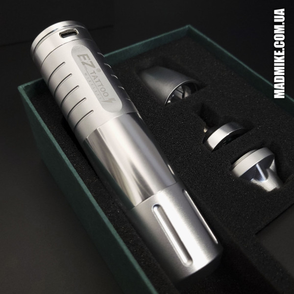 Бездротова тату-машинка EZ EvoTech Silver (до 8 годин роботи)