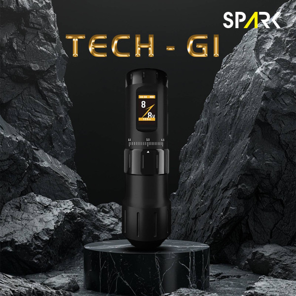 Бездротова тату-машинка Spark Tech G1 (2,5-4,5мм змінний хід голки) BLACK