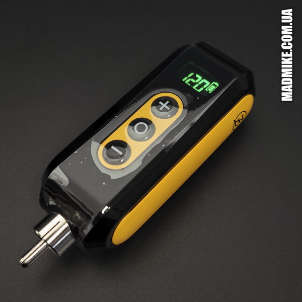 Бездротовий блок живлення EZ PG2 Mini для тату машинки (Yellow)