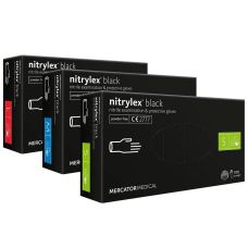 Нітрилові перчатки Mercator Nitrylex BLACK (5 пар / 50 пар)