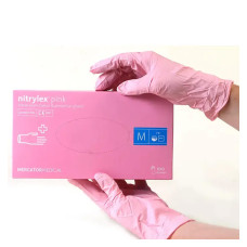 Нитриловые перчатки Mercator Nitrylex PINK