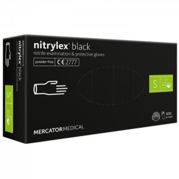 Нітрилові перчатки Mercator Nitrylex BLACK (5 пар / 50 пар)