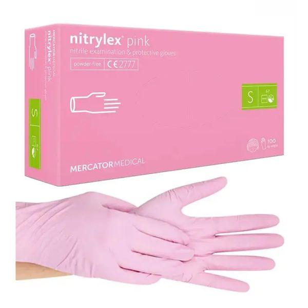Нітрилові перчатки Mercator Nitrylex PINK