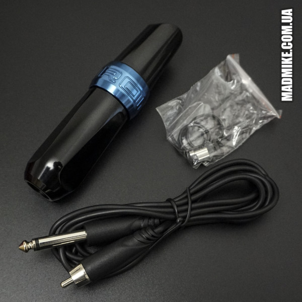 Бездротова машинка для тату BRONC Pen V7 Blue (Набір: машинка + акумулятор)