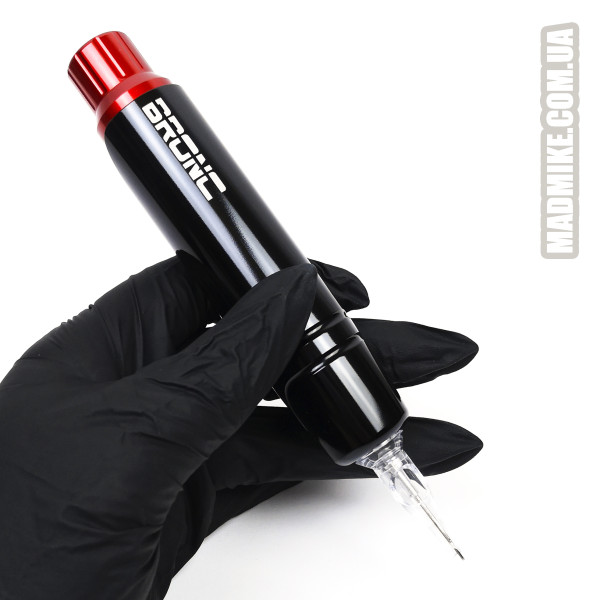 Бездротова машинка для тату BRONC Pen V8 Red (Набір: машинка + акумулятор)