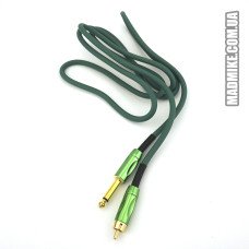 RCA корд с силиконовым проводом зеленый для татуировки.